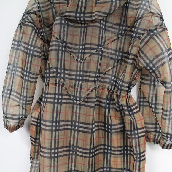New Burberry Plaid Check Mesh Jacket - Picture 13 of 16